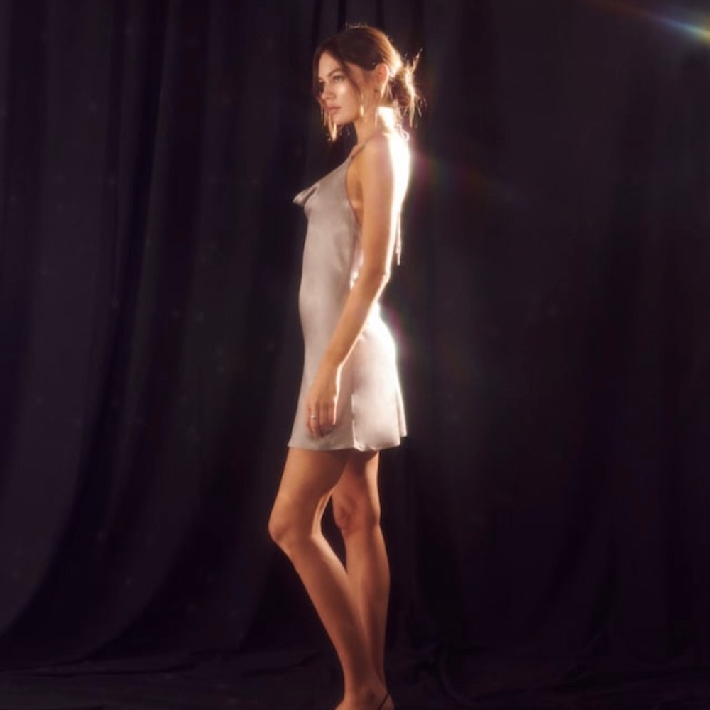✨ Abercrombie & Fitch Cowl Neck Slip Mini Dress - Picture 4 of 12